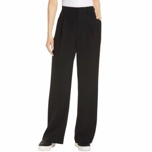 Vince Relaxed Wide Leg Trousers in Black Size 6